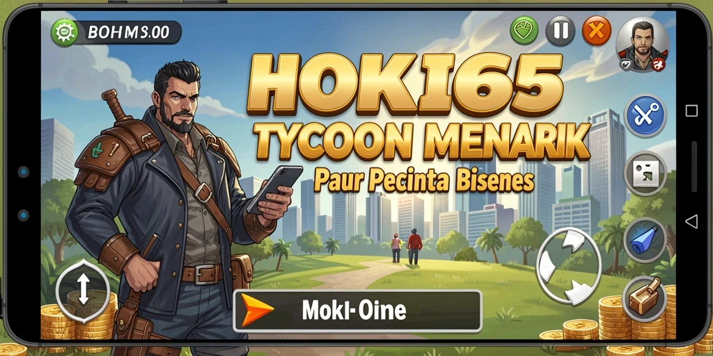 Screenshot utama HOKI65 menampilkan gameplay seru dan interaktif dalam manajemen bisnis.