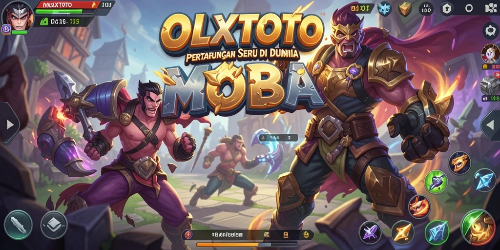 Tangkapan layar OLXTOTO menampilkan pertarungan epik dengan karakter berwarna-warni.