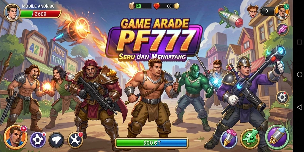 Tampilan gameplay seru PF777 dalam mode Arcade yang menantang.