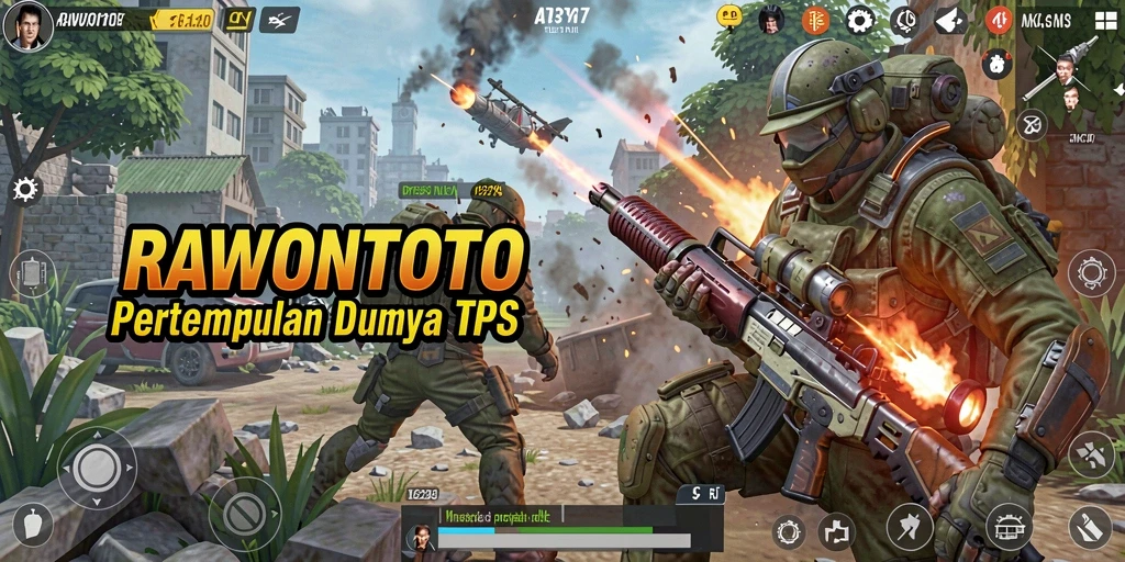 Screenshot gameplay RAWONTOTO yang menunjukkan aksi tembak-menembak seru.