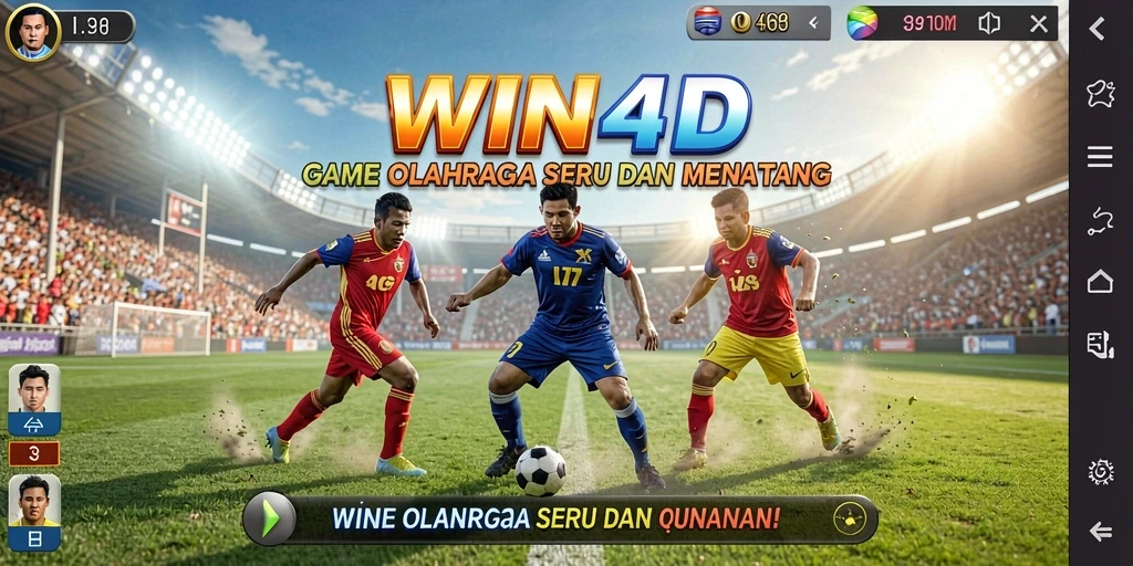 Tampilan menarik dari gameplay olahraga di WIN4D.