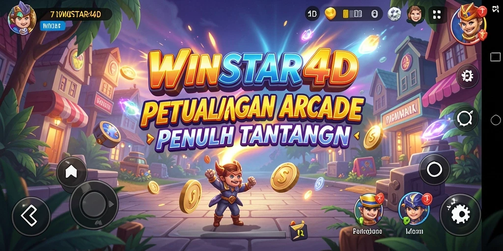 Tangkapan layar utama menunjukkan aksi seru gameplay Arcade.